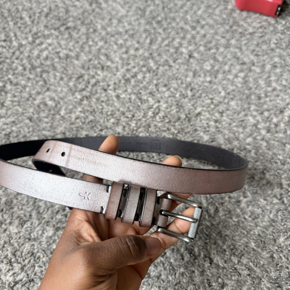 Frye Belt XL Leather Belt Brown Metallic Bohemian Boho Minimalist Cowgirl